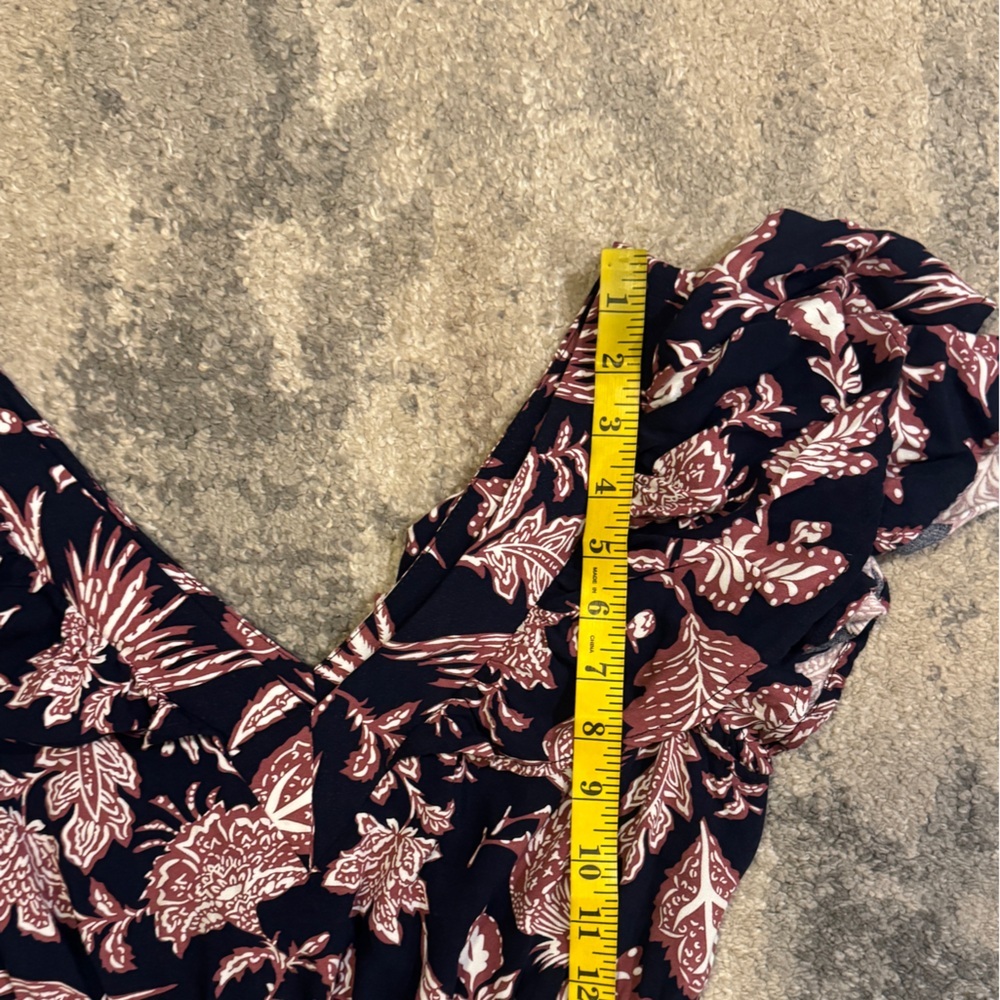 Maurices Navy Blue and Pink Floral Maxi Dress - Picture 7 of 8